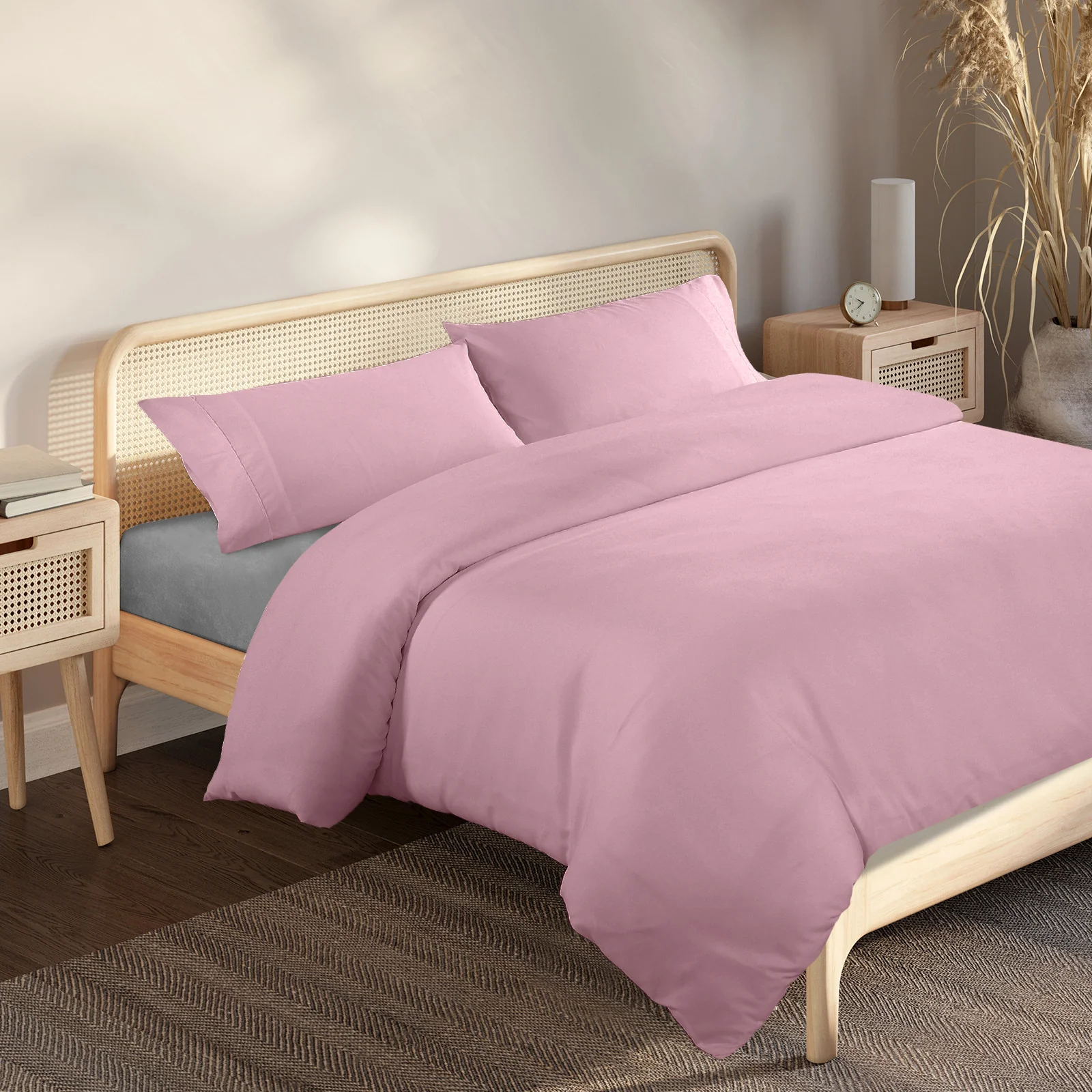 Royal Comfort Blended Bamboo Quilt Cover Sets -Blush-Queen - Image 7