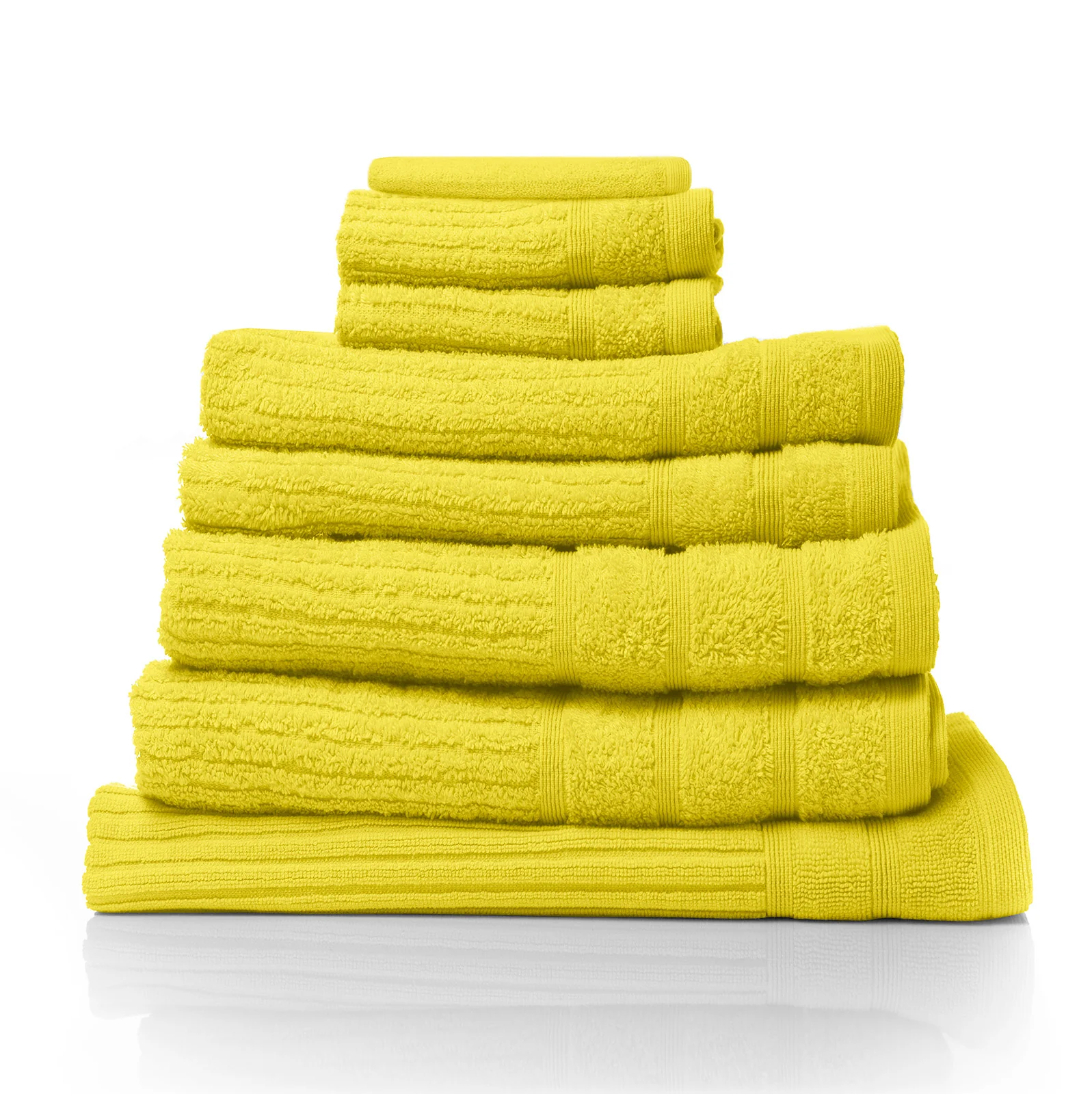 Royal Comfort Eden Egyptian Cotton 600 GSM 8 Piece Towel Pack Yellow - Image 6