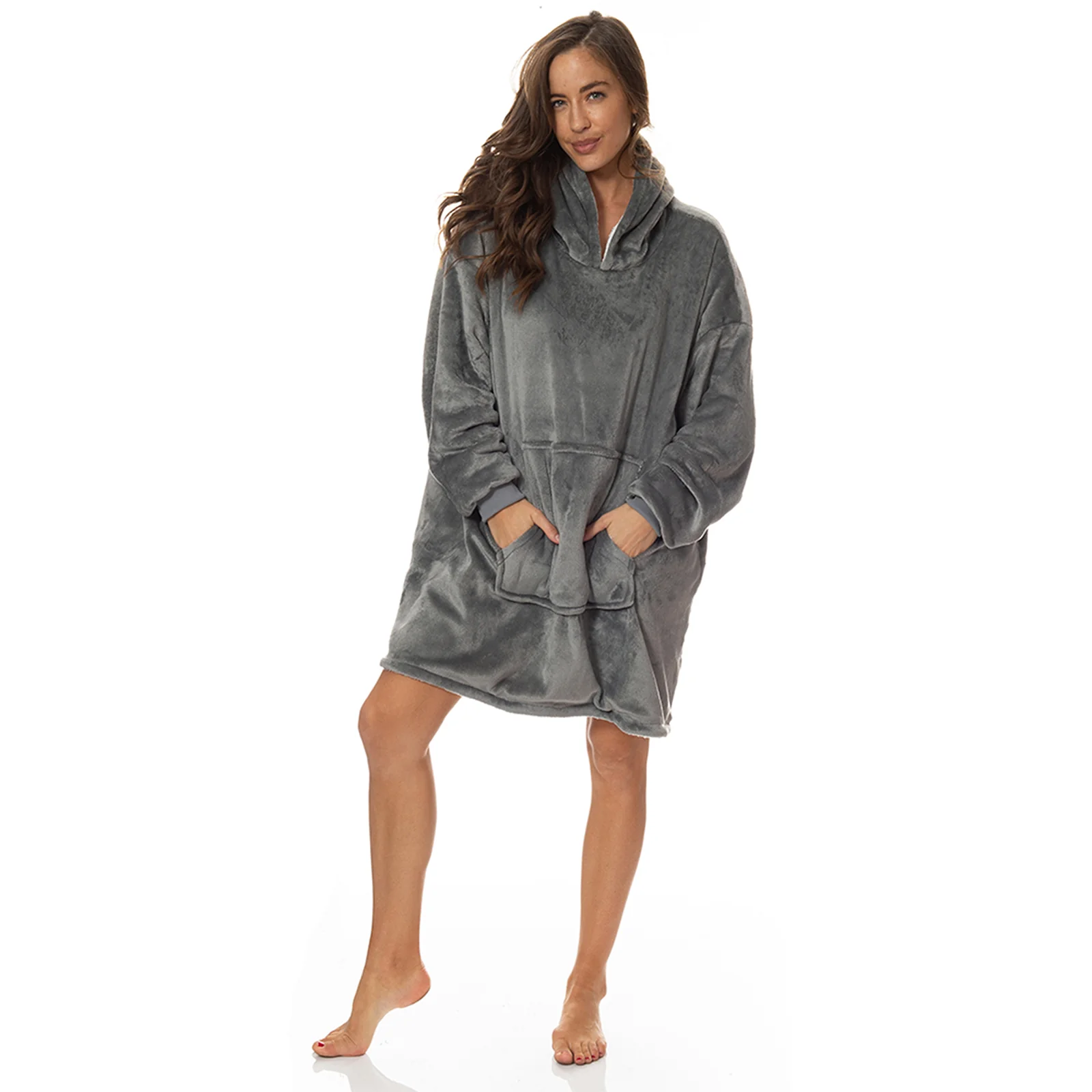 Royal Comfort Snug Hoodie - Grey - Image 6