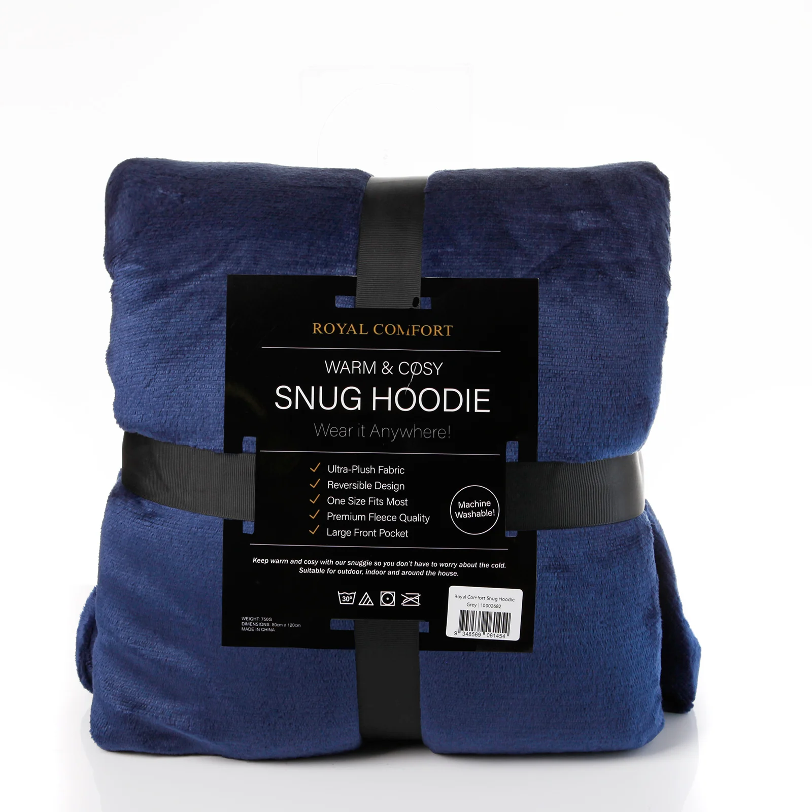 Royal Comfort Snug Hoodie - Navy - Image 4