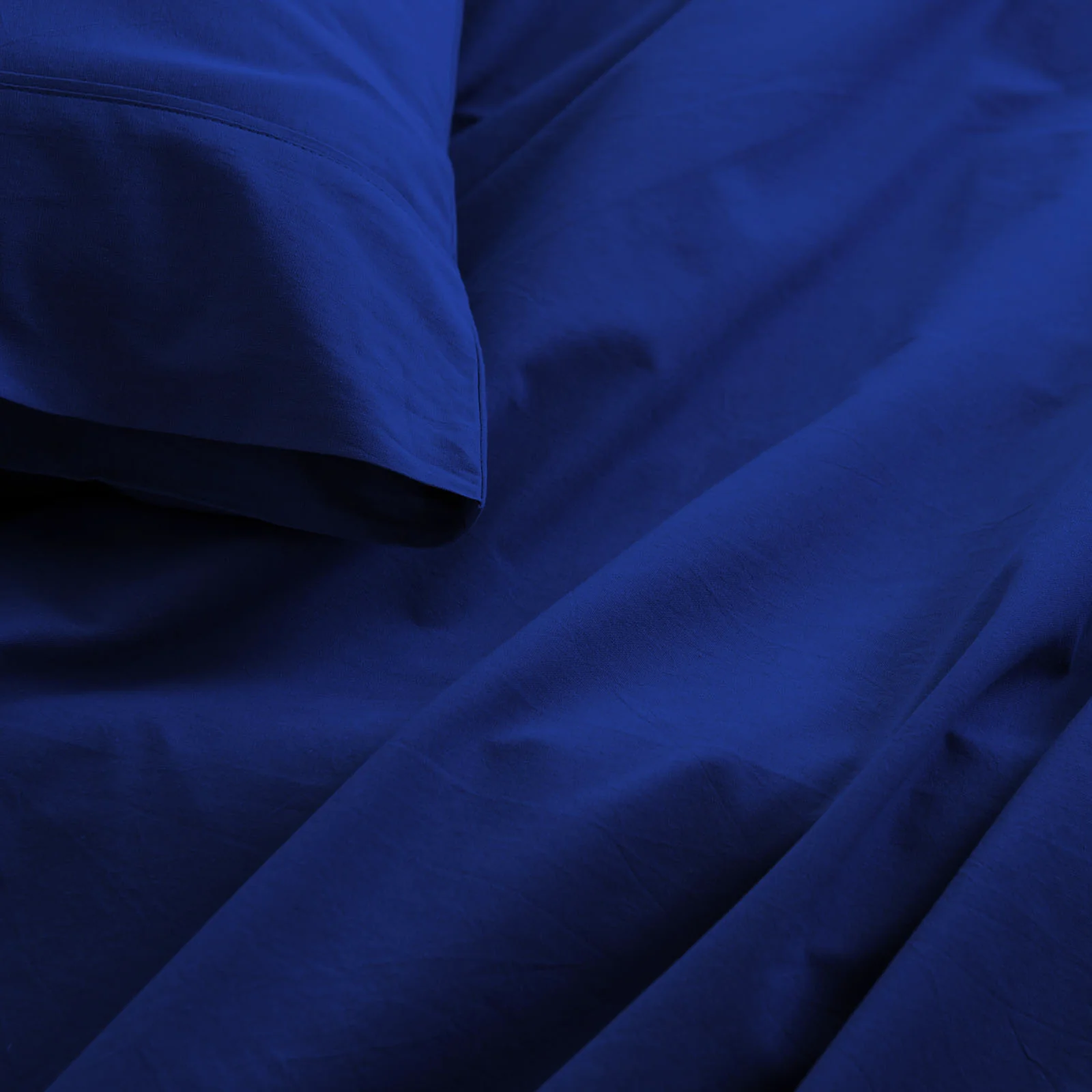 Royal Comfort Vintage Washed 100% Cotton Sheet Set King - Royal Blue - Image 3