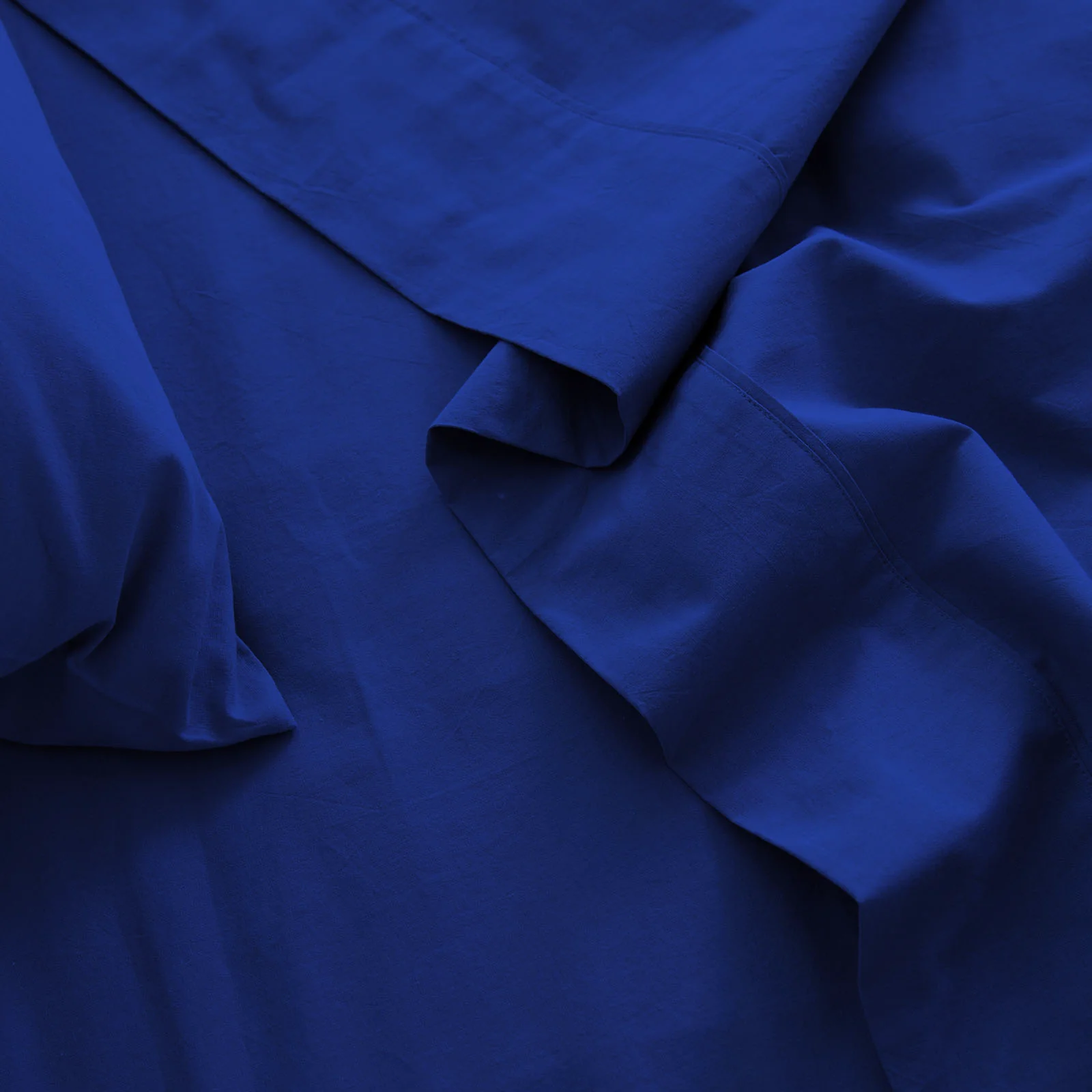 Royal Comfort Vintage Washed 100% Cotton Sheet Set King - Royal Blue - Image 4
