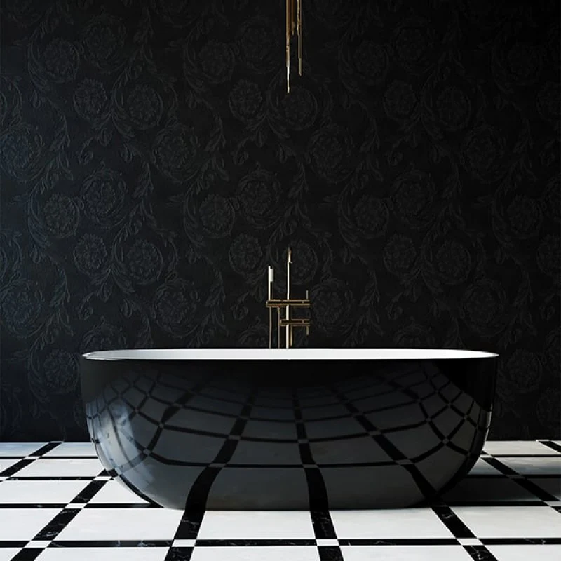 Sapphire Black Acrylic Freestanding Bath - Image 2