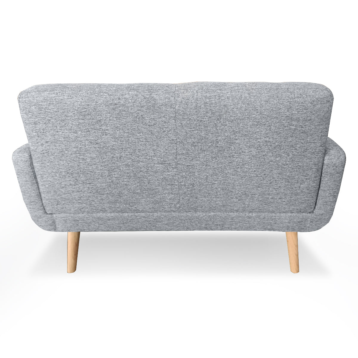 Sarantino 6-Seater Linen Sofa Set Couch Futon - Light Grey - Image 8