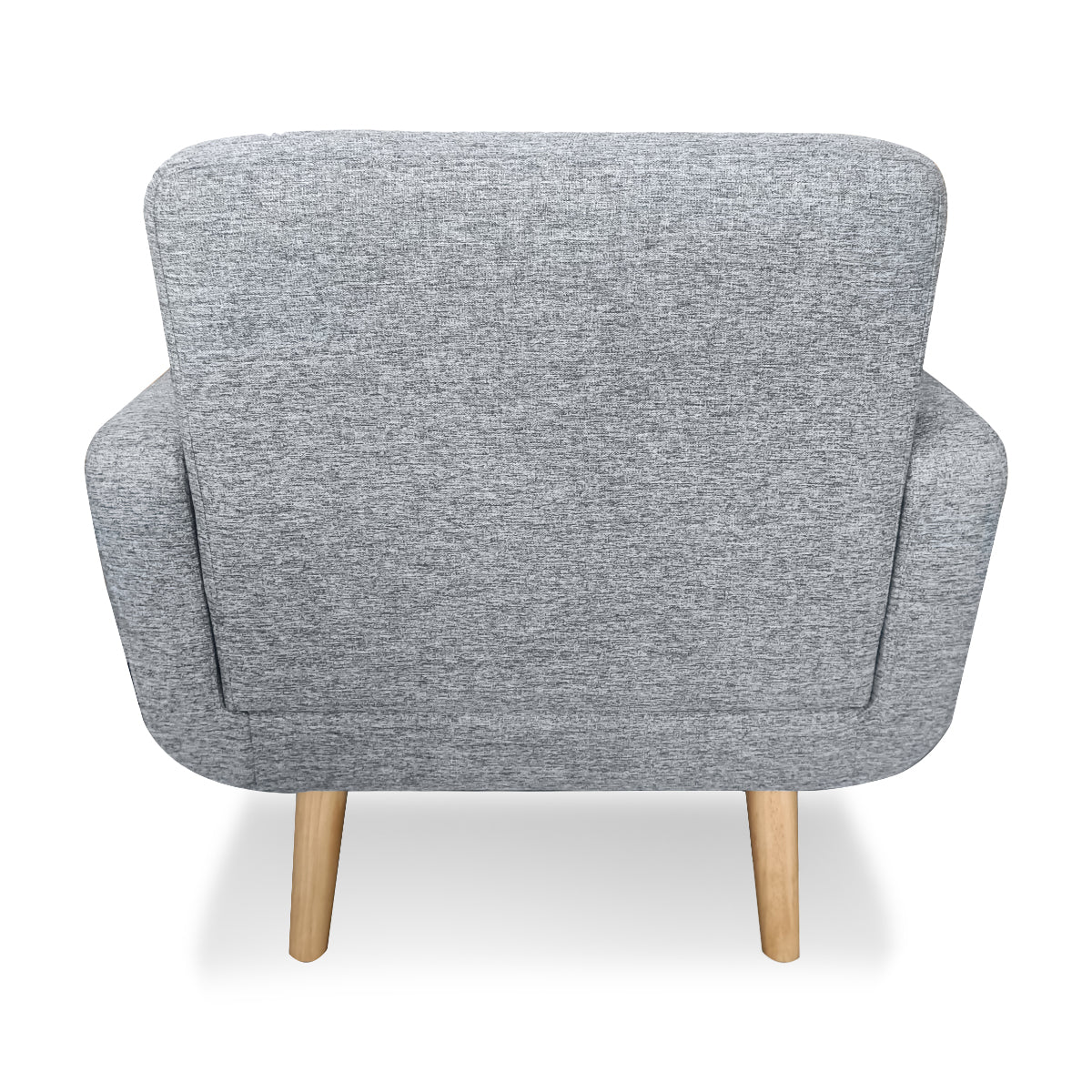 Sarantino 6-Seater Linen Sofa Set Couch Futon - Light Grey - Image 9