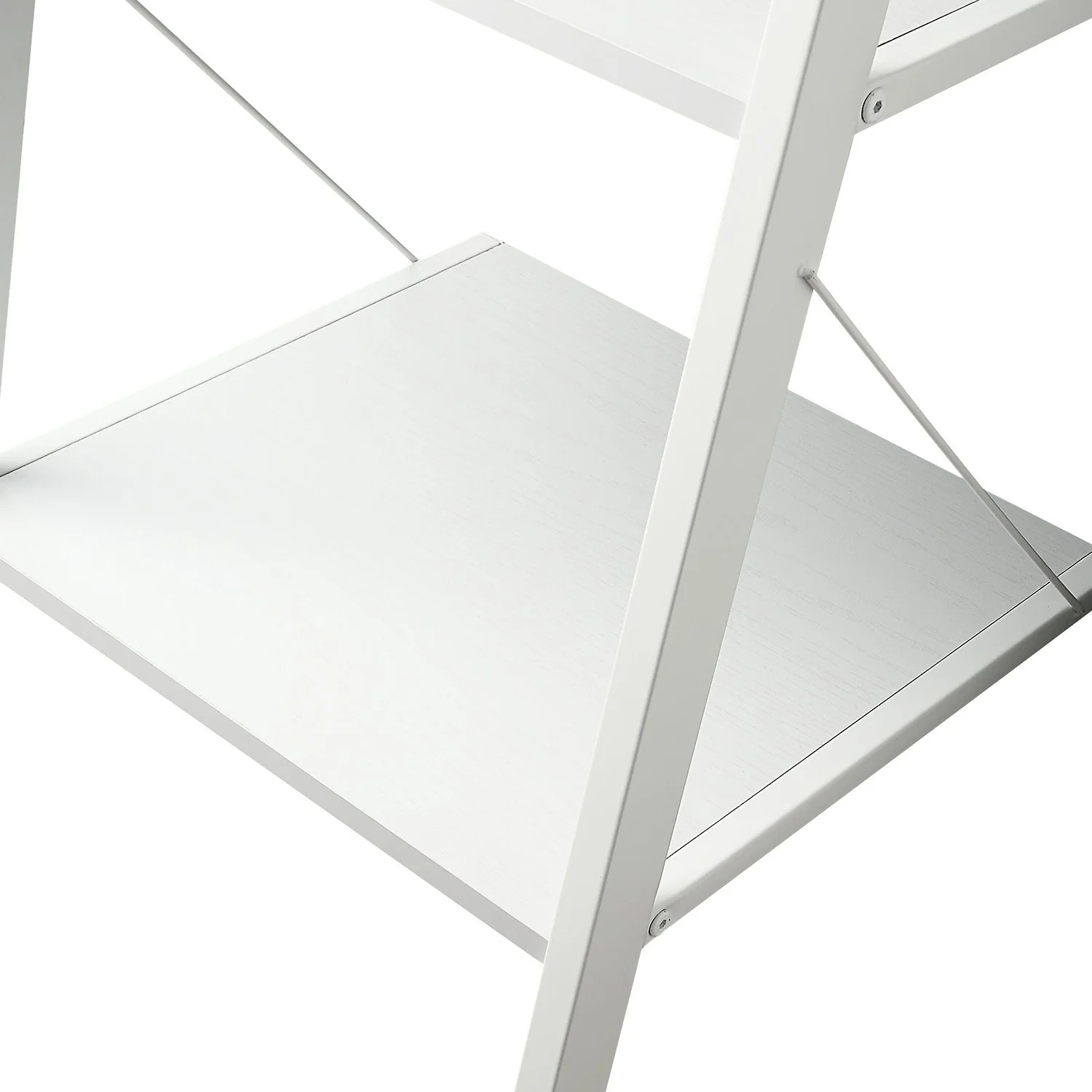 Sarantino Amelia 5-Tier Ladder Shelf in White - Image 4