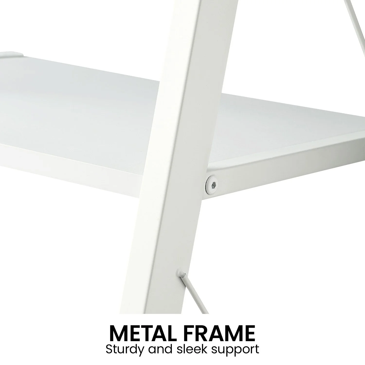 Sarantino Amelia 5-Tier Ladder Shelf in White - Image 8