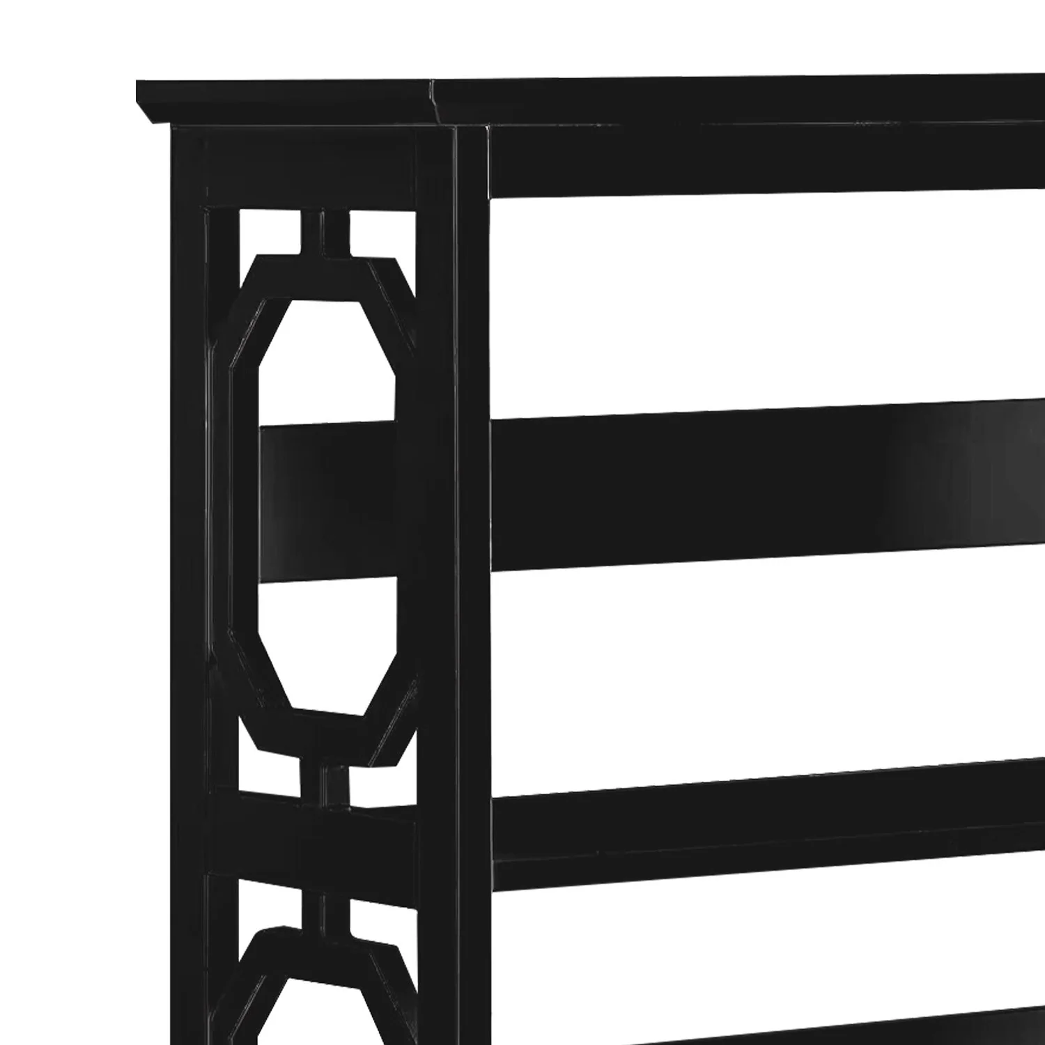 Sarantino Laurel 3-Tier Bookshelf Display Rack in Black - Image 7