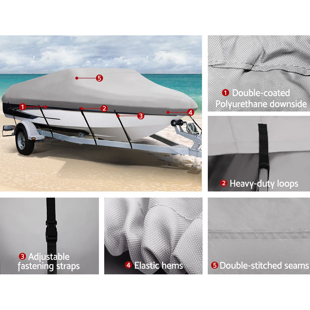 Seamanship 14- 16ft Boat Cover Trailerable Marine Grade 600D - Image 5