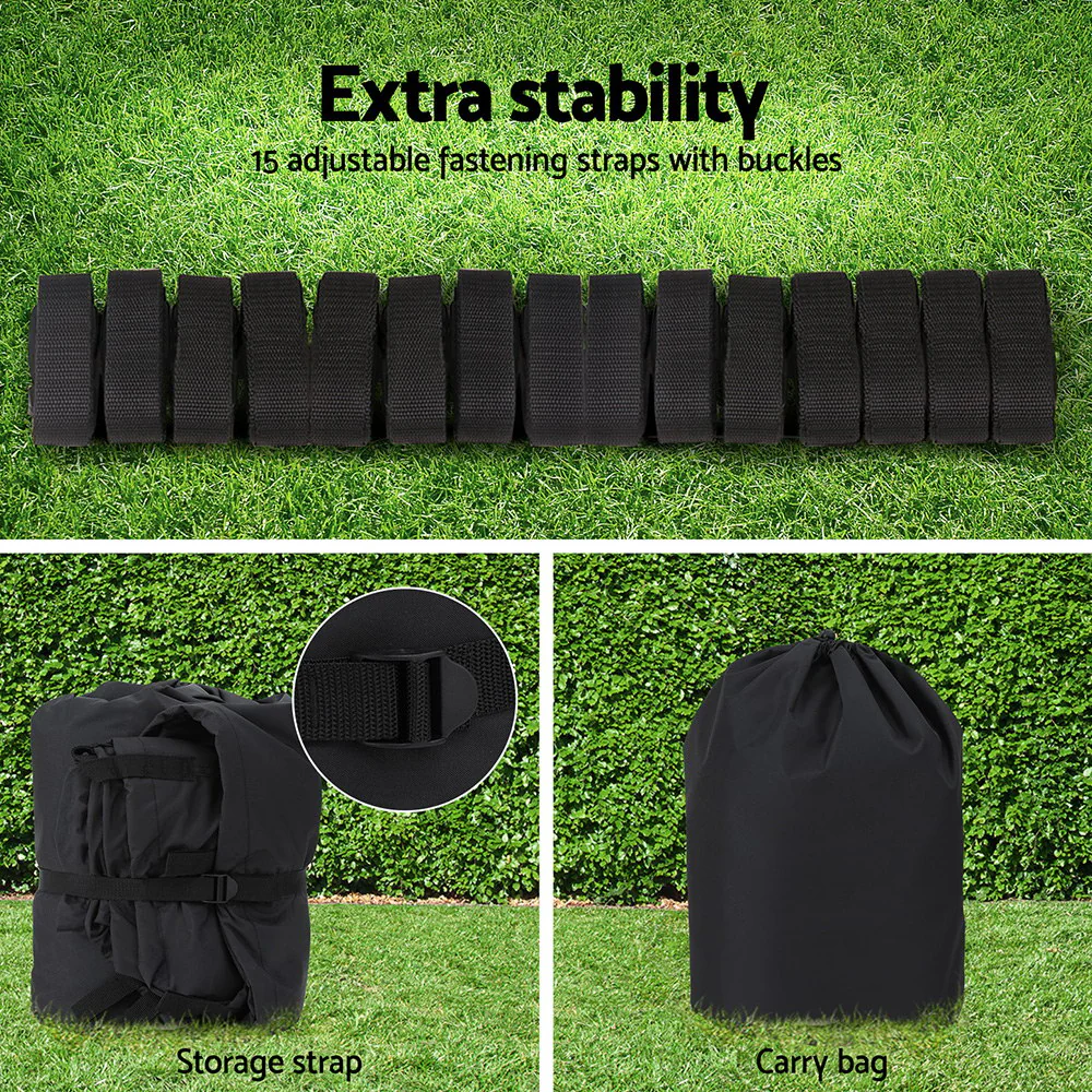 Seamanship Boat Cover 25-27ft Trailerable Jumbo Marine 600D Heavy Duty Black - Image 6