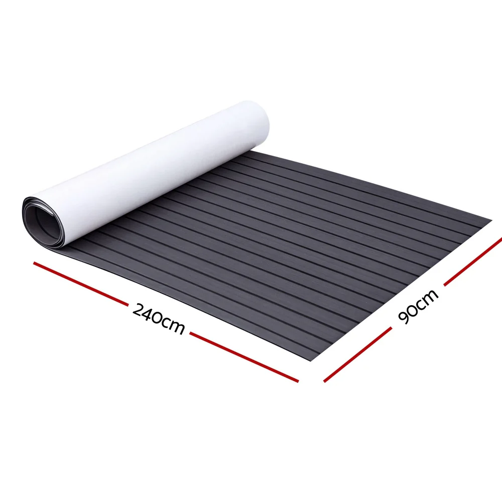 Seamanship EVA Foam Boat Flooring Mat Decking Sheet 240x90x0.6cm Dark Grey Decor - Image 2