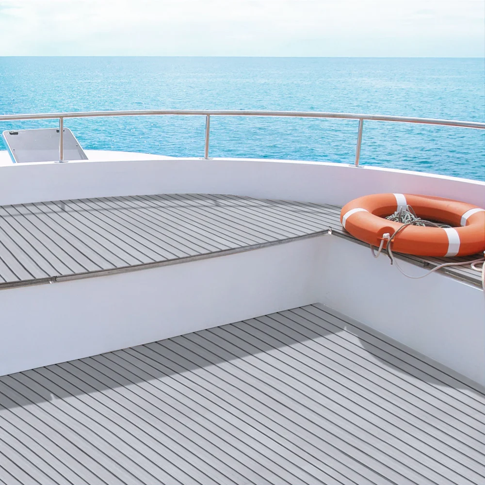 Seamanship EVA Foam Boat Flooring Mat Decking Sheet 240x90x0.6cm Light Grey - Image 7