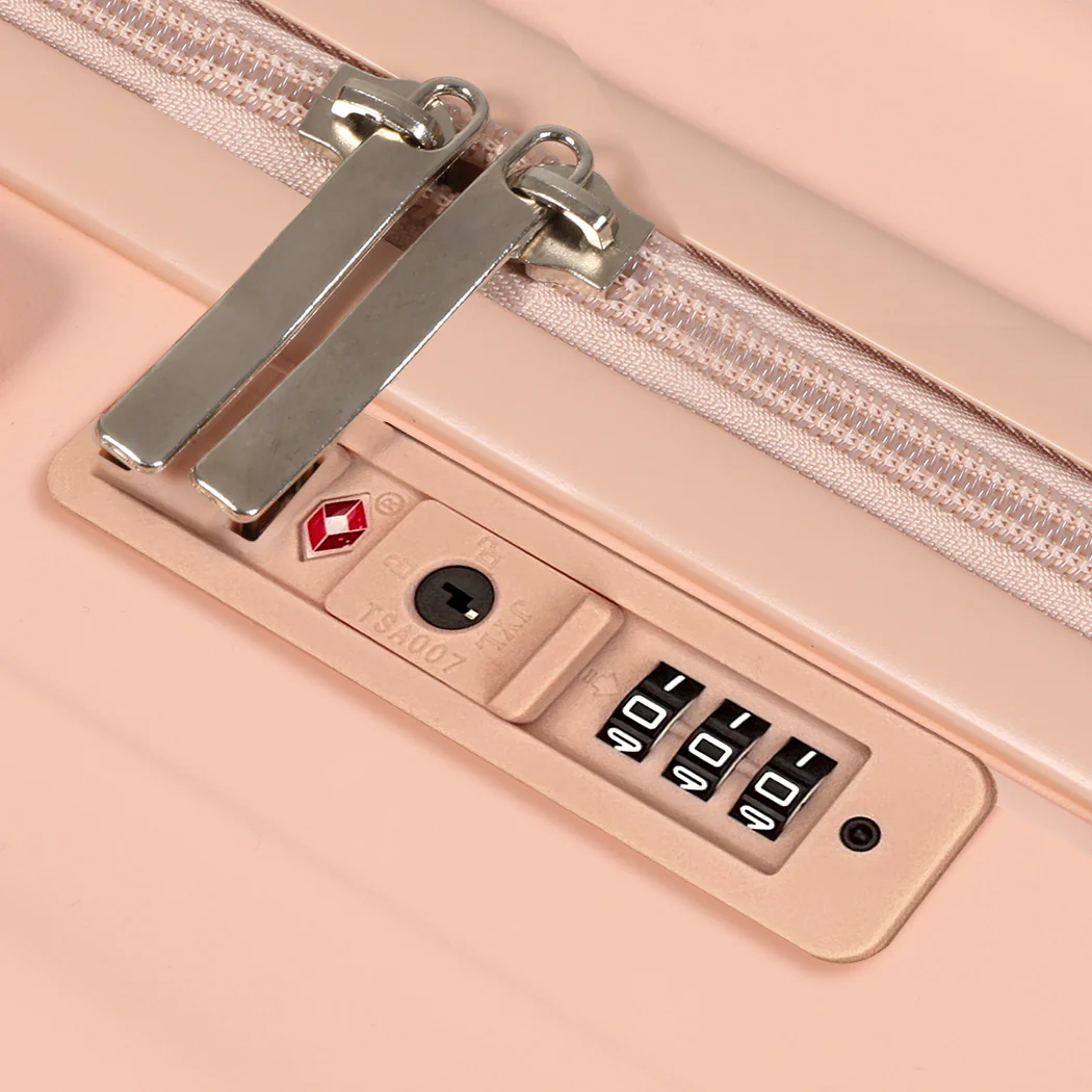 Slimbridge 20" Luggage Trolley Travel Hard Pink - Image 3