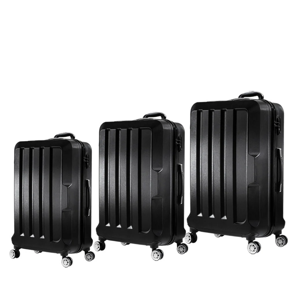 Slimbridge 20"24"28" 3PC Luggage Sets Black - Image 8
