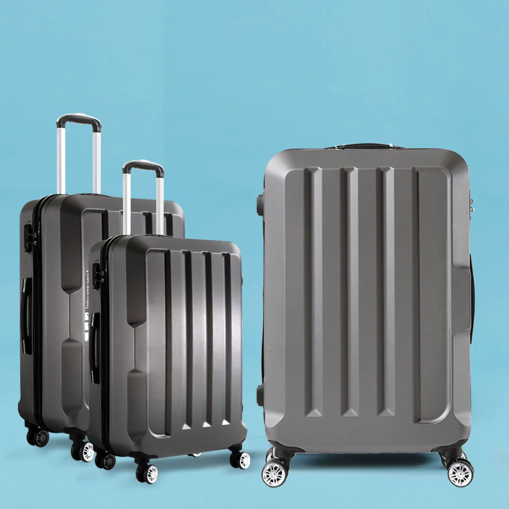 Slimbridge 20"24"28" 3PC Luggage Sets Dark Grey - Image 7