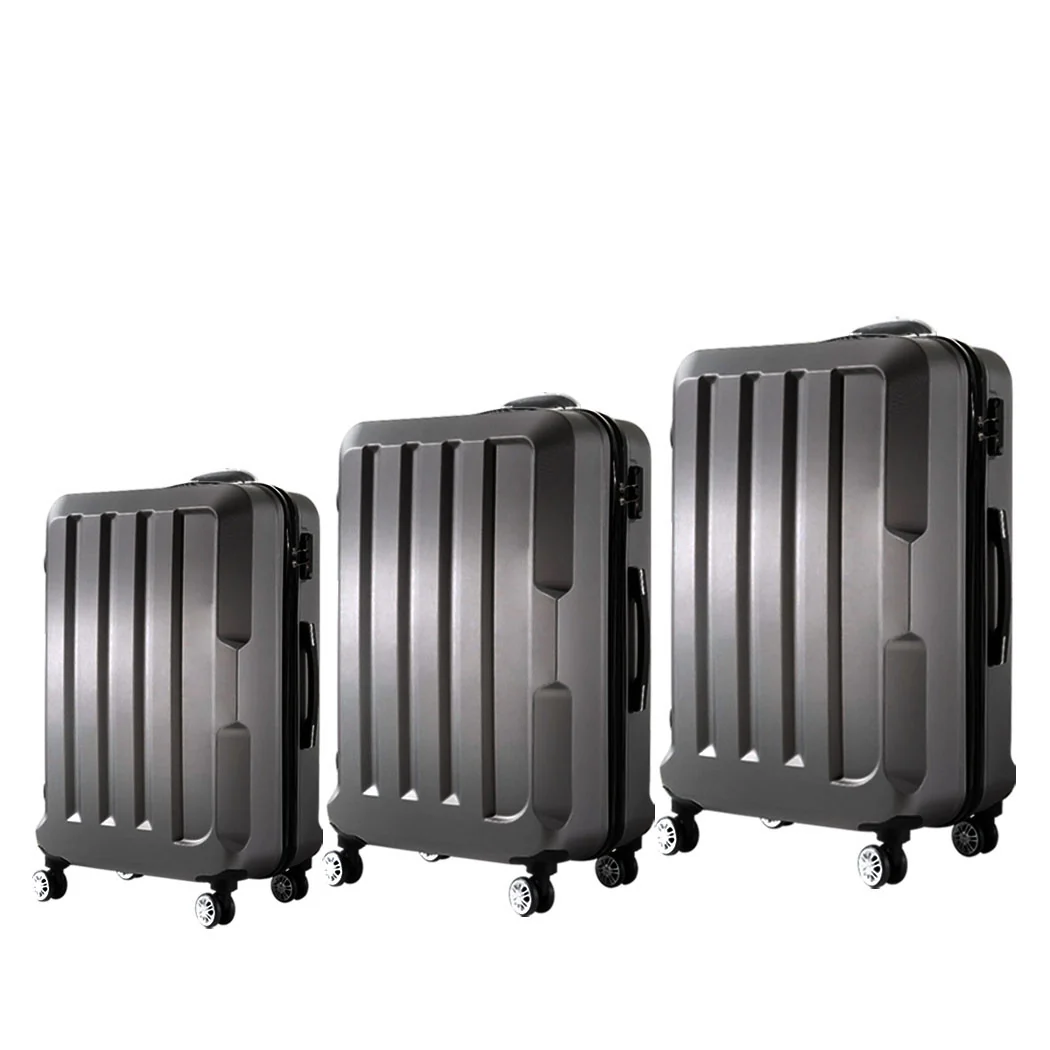 Slimbridge 20"24"28" 3PC Luggage Sets Dark Grey - Image 8