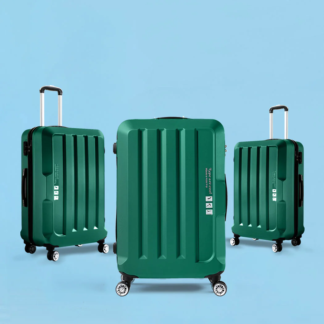 Slimbridge 20"24"28" 3PC Luggage Sets Green - Image 7