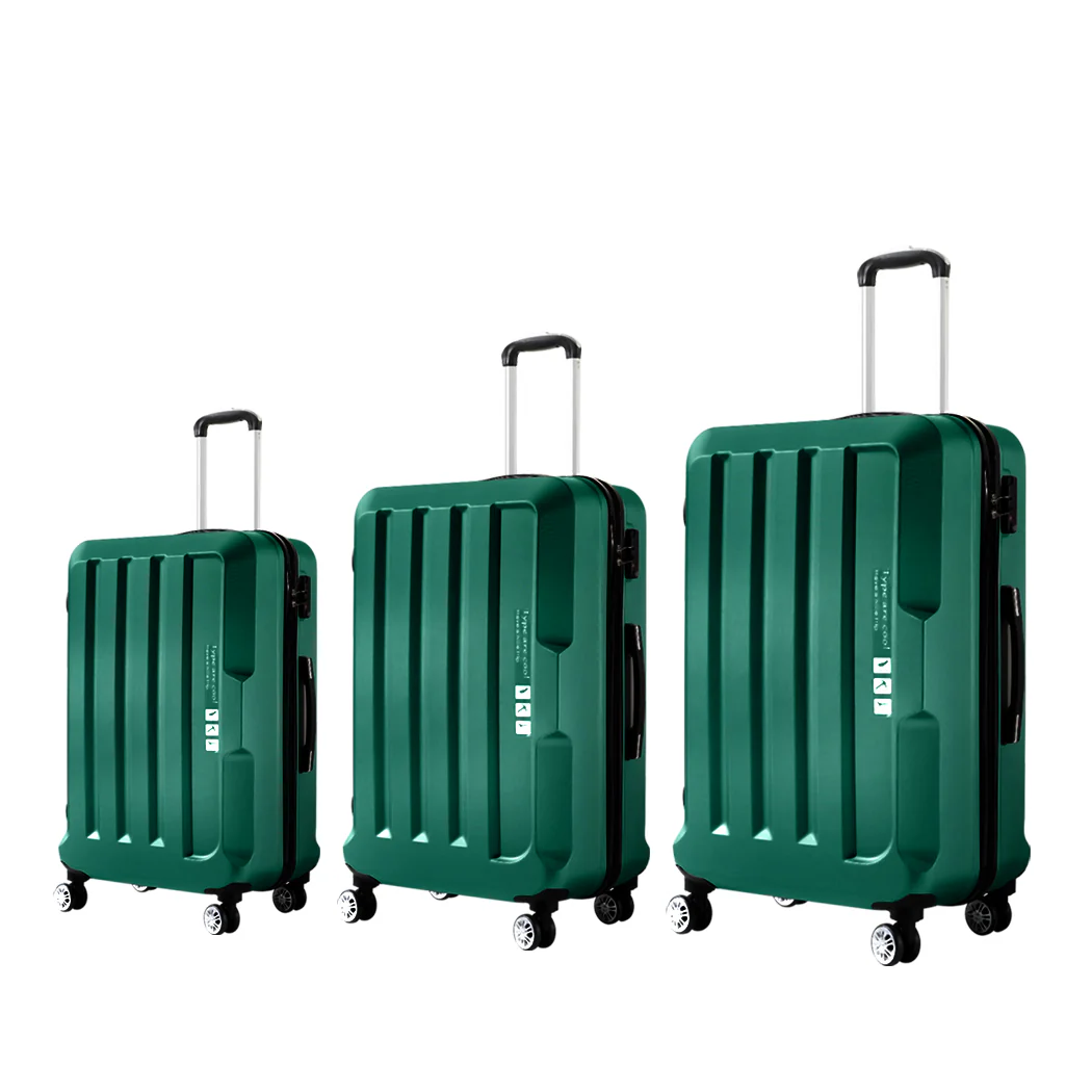 Slimbridge 20"24"28" 3PC Luggage Sets Green - Image 8