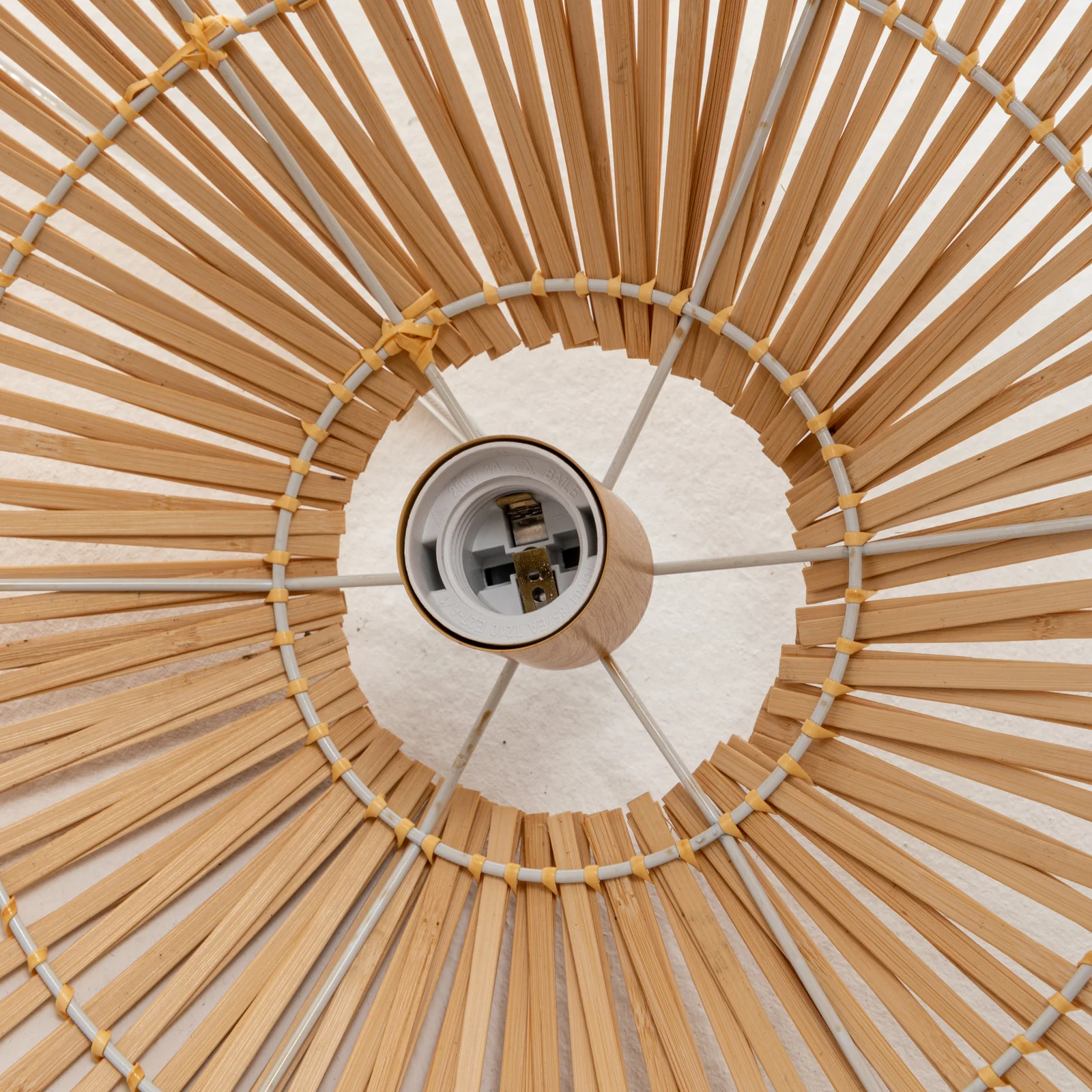 Solara Sphere Natural Hand-Woven Bamboo Cage Pendant Lamp Light - Image 6