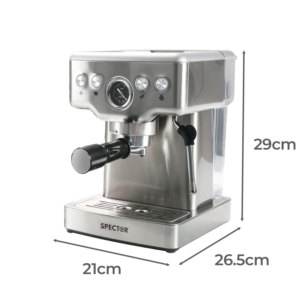 Spector 20 Bar Coffee Machine Espresso Maker with Milk Frother - Image 2
