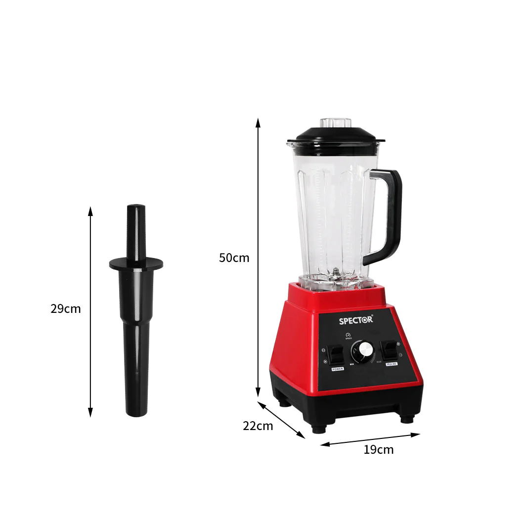 Spector 2L Commercial Blender Mixer Red - Image 2
