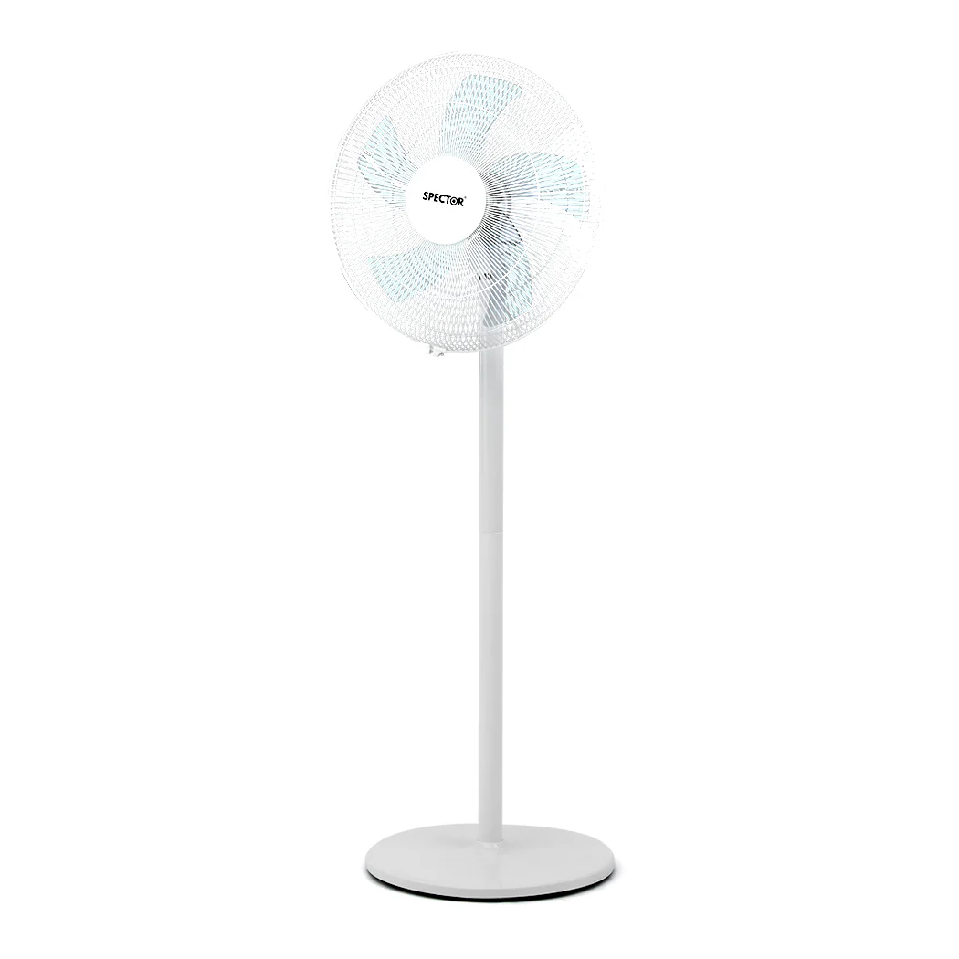 Spector Pedestal Floor Fan Portable White