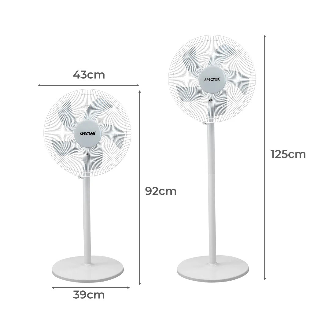 Spector Pedestal Floor Fan Portable White - Image 2