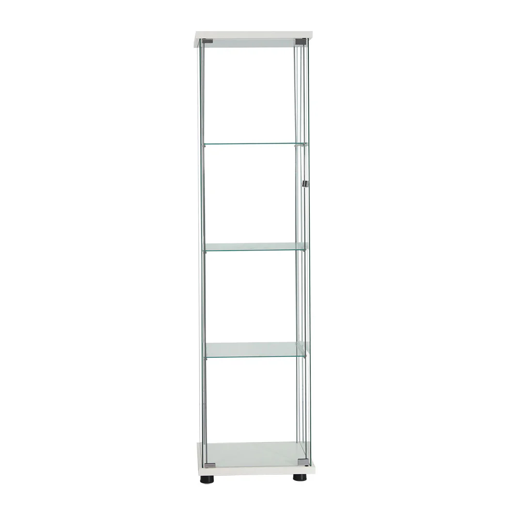 Stacked Display Cabinet Tempered Glass White