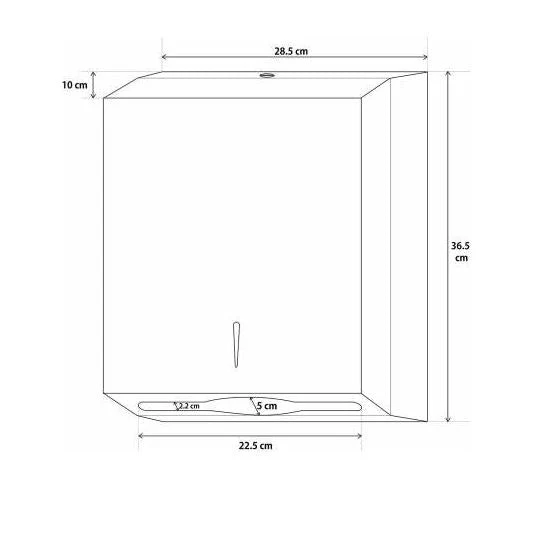 Stainless Steel Slimline Paper Towel Dispenser - Image 4