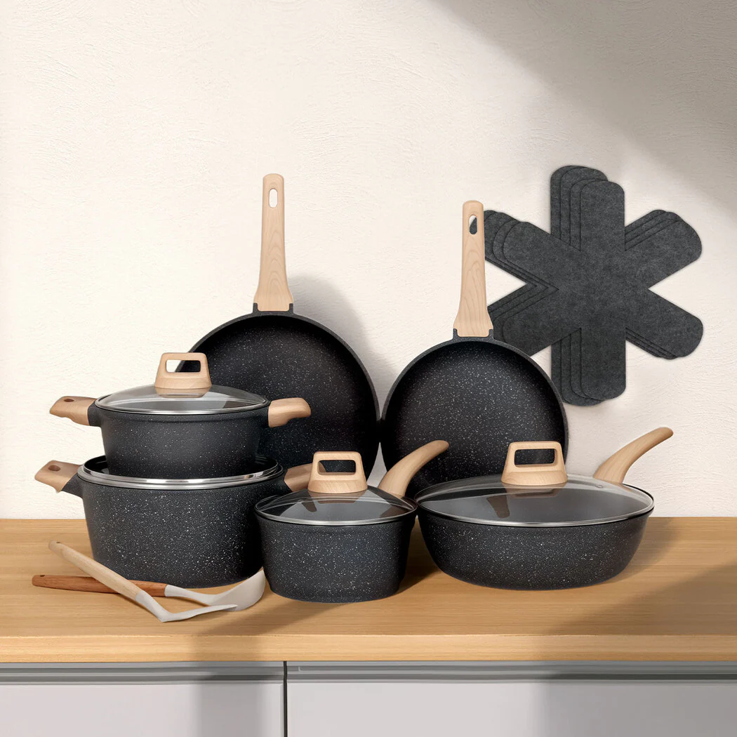Toque 16-Piece Non Stick Cookware Set Kitchen Fry Pan - Image 6