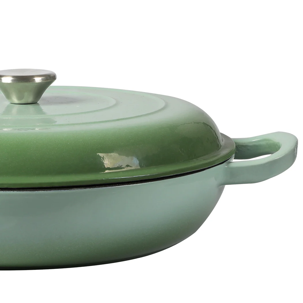 TOQUE 3.5L Enamel Dutch Oven Pan in Green Colour - Image 3