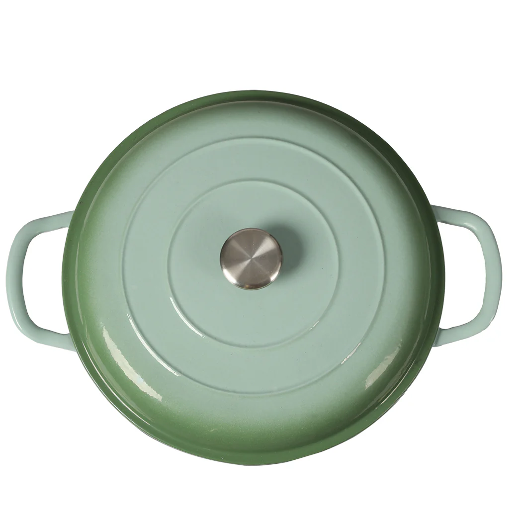 TOQUE 3.5L Enamel Dutch Oven Pan in Green Colour - Image 4