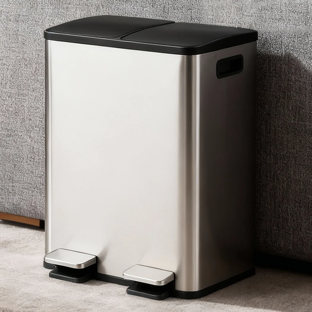 Toque 60L Pedal Bin Kitchen Waste Can Recycling Dustbin - Image 6