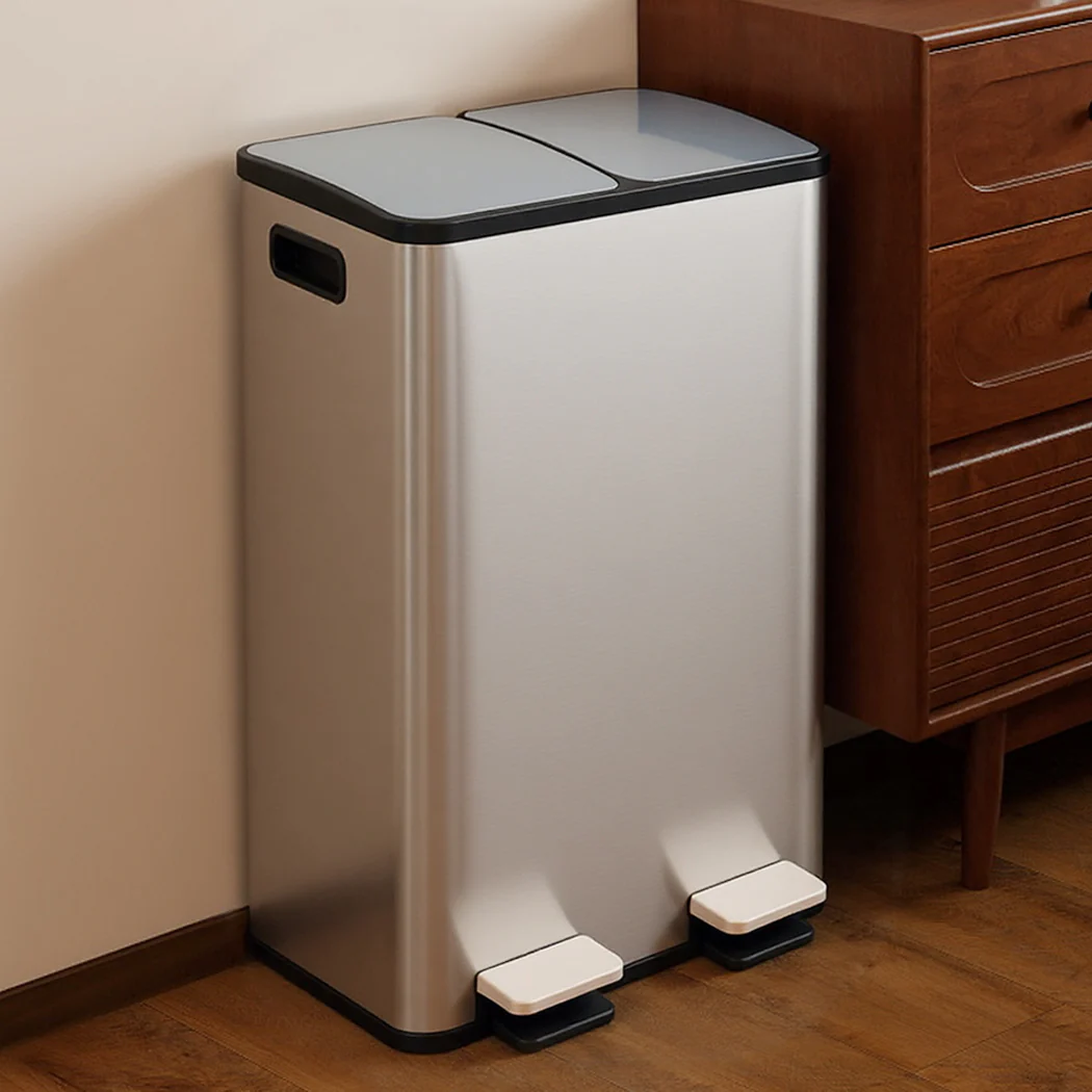 Toque 60L Pedal Bin Kitchen Waste Can Recycling Dustbin - Image 6