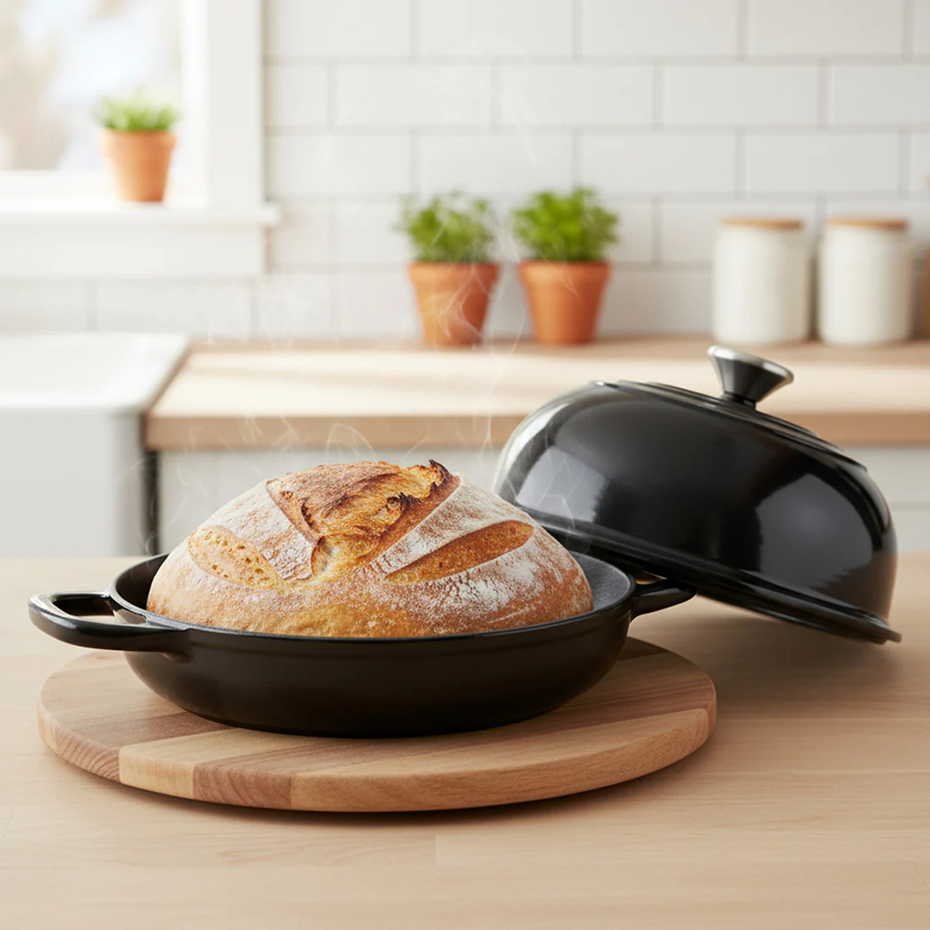 Toque Enamelled Cast Iron Dutch Oven Pot Sourdough Bread Baking Kitchen 24cm - Image 7