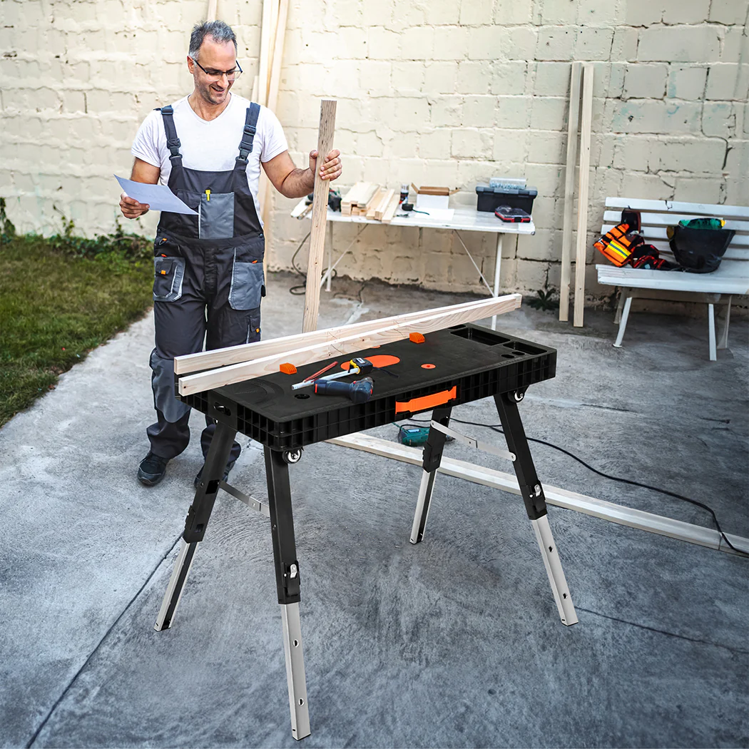 Traderight 5-in-1 Work Table Foldable Workbench 400kg - Image 6