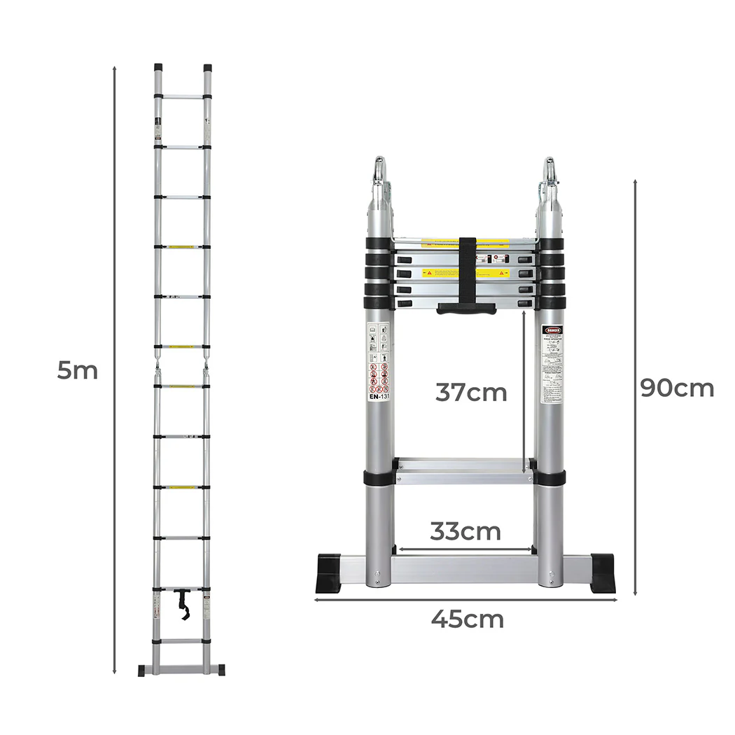 Traderight Folding Multi Purpose Ladder 12 Step - Image 2