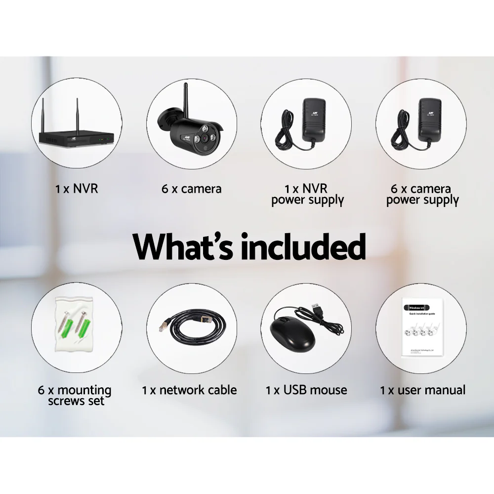 UL-tech Wireless CCTV Security System 8CH NVR 3MP 6 Bullet Cameras - Image 4