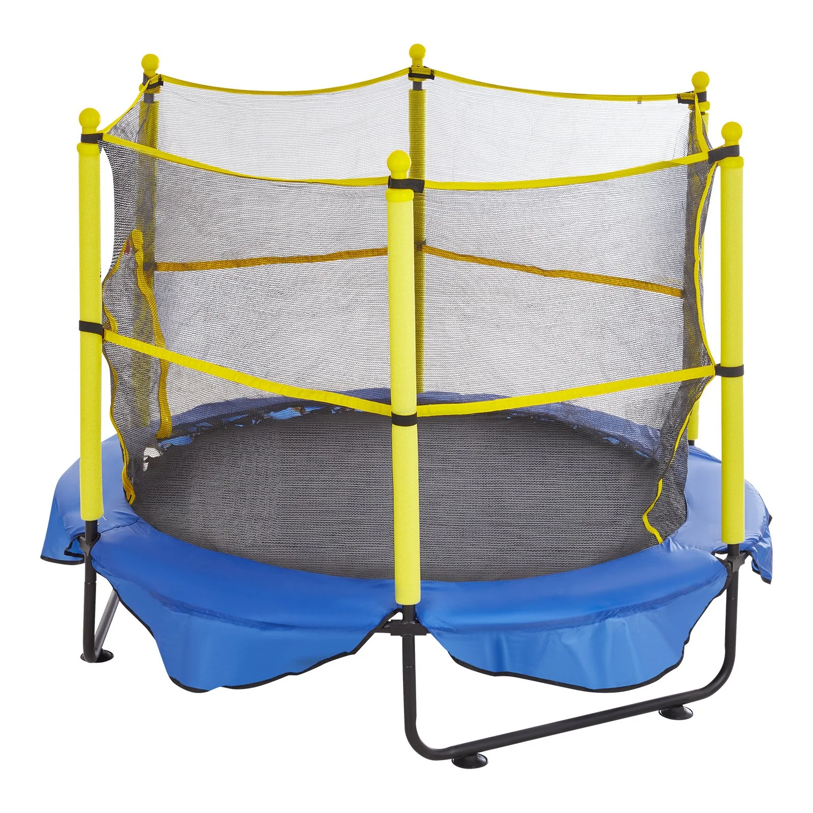 VEVOR 5FT Trampoline for Kids, 60" Indoor Outdoor Trampoline with Safety Enclosure Net, Basketball Hoop and Ocean Balls, Mini Toddler Recreational Trampoline Birthday Gifts for 3+ Years Kids - Image 10