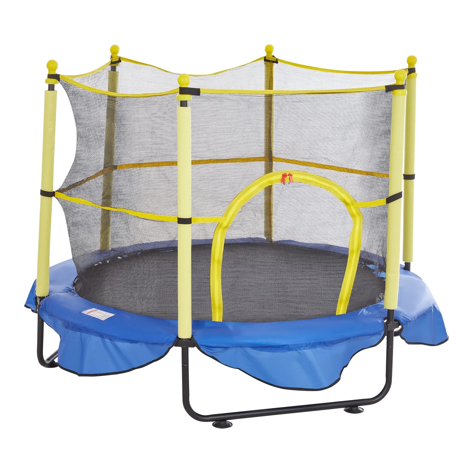 VEVOR 5FT Trampoline for Kids, 60" Indoor Outdoor Trampoline with Safety Enclosure Net, Basketball Hoop and Ocean Balls, Mini Toddler Recreational Trampoline Birthday Gifts for 3+ Years Kids - Image 11