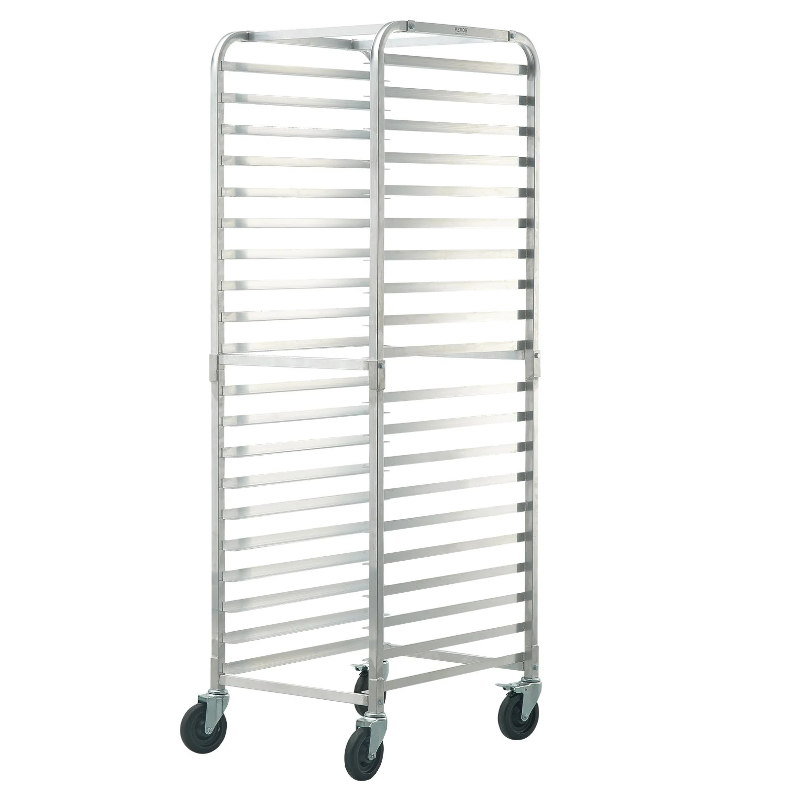 VEVOR Bun Pan Rack, 20-Tier Commercial Bakery Racks with Brake Wheels, Aluminum Racking Trolley Storage for Half & Full Sheet, Speed Rack For Kitchen Home, Bread Baking Equipment, 660x517x1767 mm - Image 9