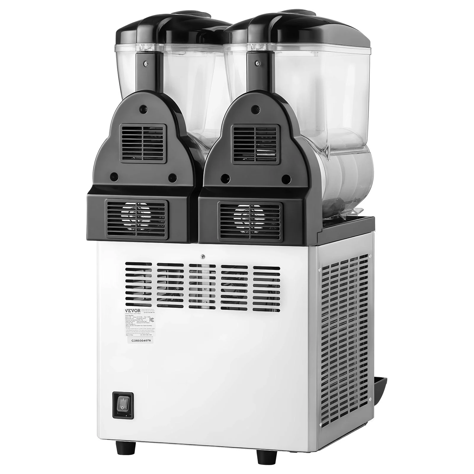 VEVOR Commercial Frozen Drink Maker, 15Lx2 Double Tank Slushy Machine, 120 Cups Stainless Steel Margarita Smoothie Frozen Drink Machine, Slushie Maker for Home Party Restaurants Cafe Bars - Image 11