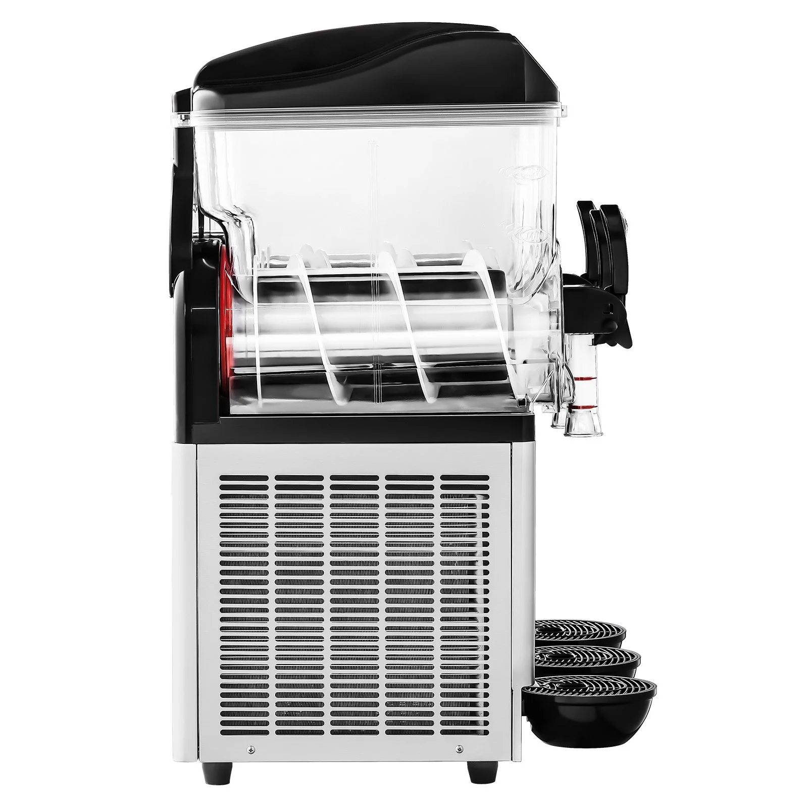 VEVOR Commercial Frozen Drink Maker, 15Lx3 Triple Tank Slushy Machine, 180 Cups Stainless Steel Margarita Smoothie Frozen Drink Machine, Slushie Maker for Home Party Restaurants Cafe Bars - Image 10