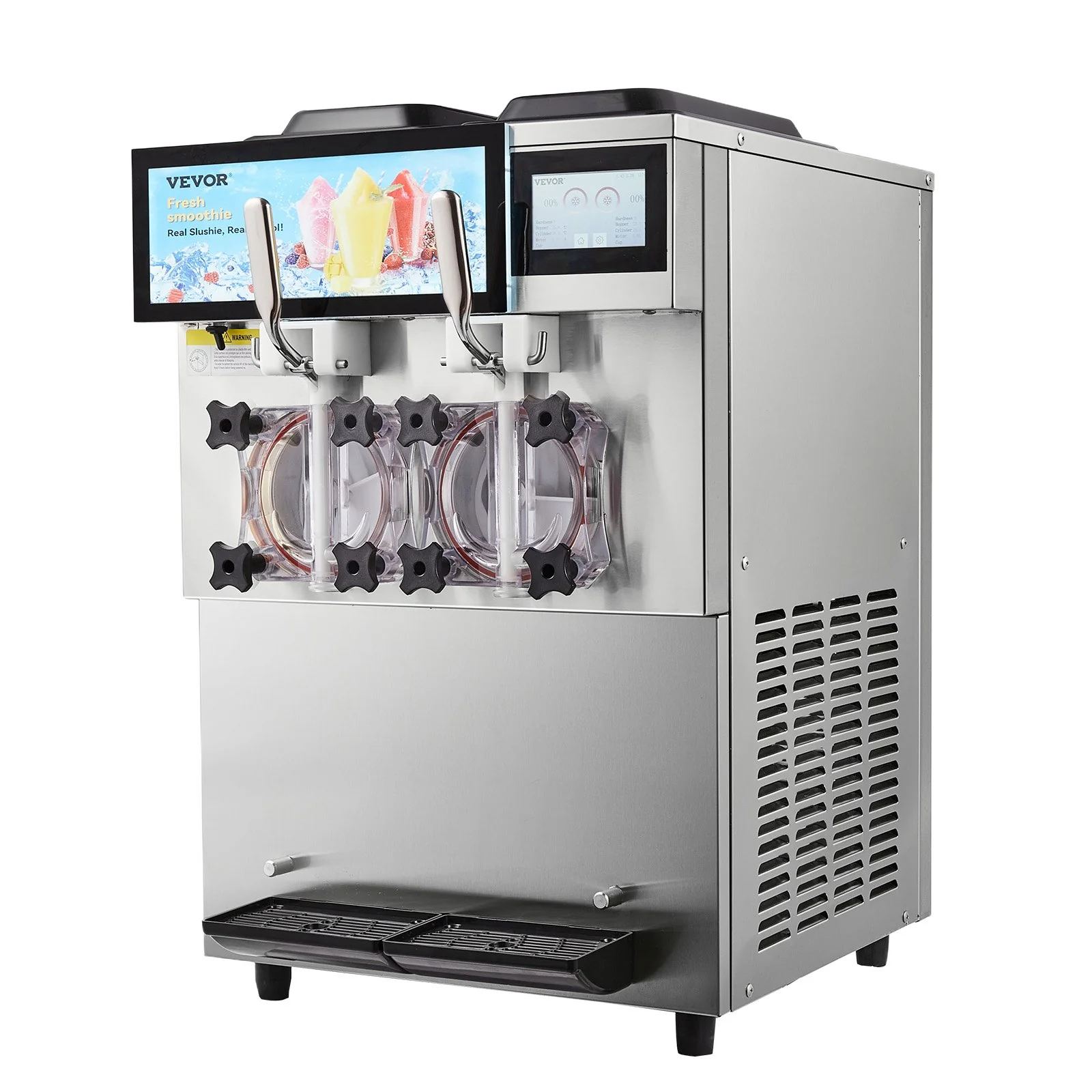 VEVOR Commercial Slushy Machine, 2 x 12L / 3.17 Gal Double Tanks, Cool and Freeze Modes, Stainless Steel Margarita Smoothie Frozen Drink Maker, Slushie Machine for Party Cafes Restaurants Bars Home - Image 9