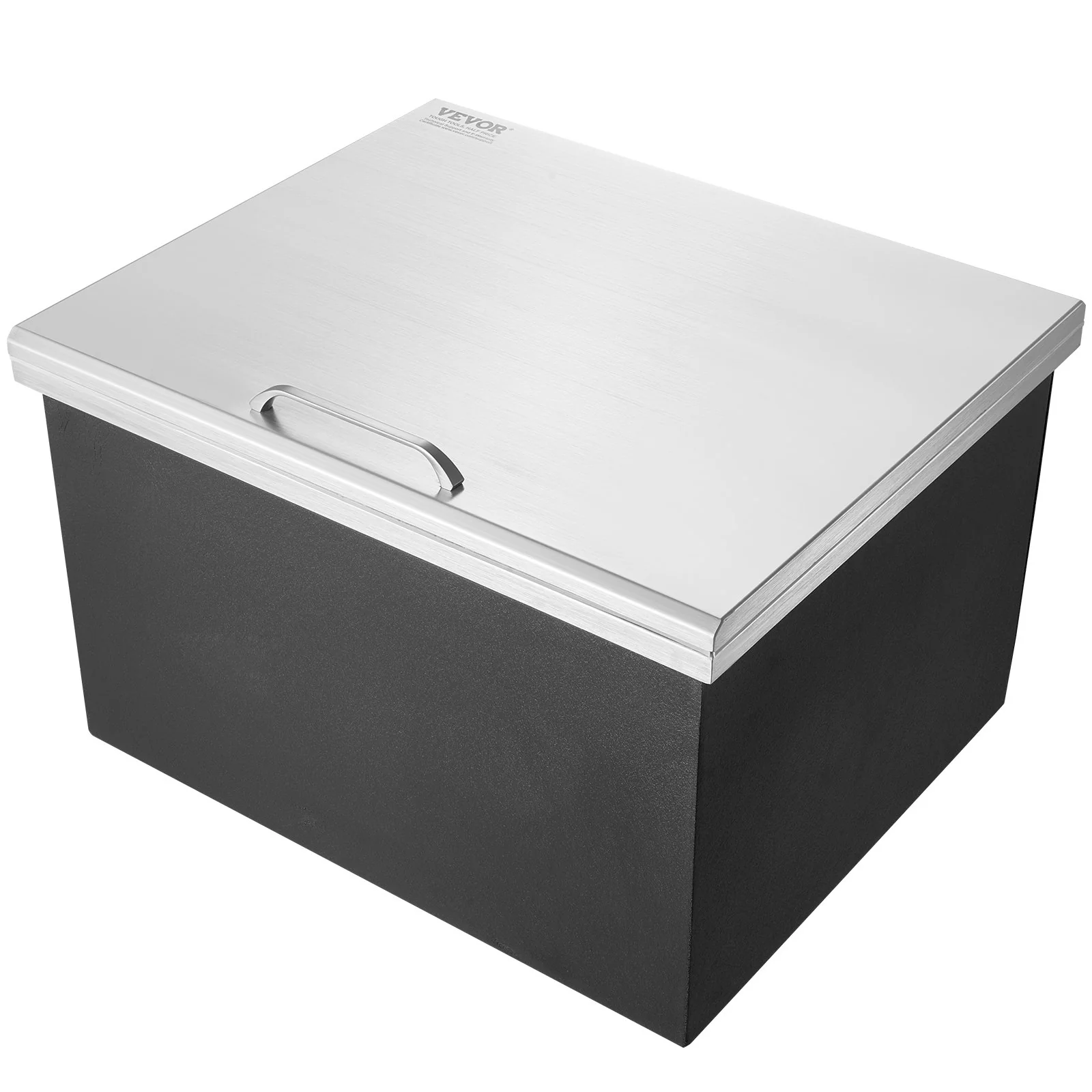 VEVOR Drop in Ice Chest, 28"L x 16"W x 17"H Stainless Steel Ice Cooler, Commercial Ice Bin with Hinged Cover, 40 qt Outdoor Kitchen Ice Bar, Drain-pipe and Drain Plug Included, for Cold Wine Beer - Image 11
