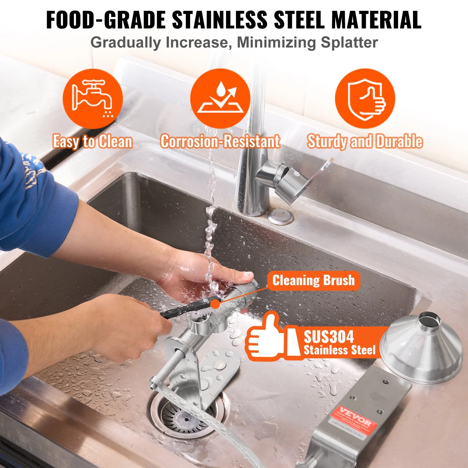 VEVOR Manual Oil Press Machine, Stainless Steel Oil Extractor Machine, Detachable Oil Presser for Effortless Cleaning, Household Oil Expeller for Pressing Peanuts, Sesame Seeds, Rapeseed, Tea Seeds - Image 5