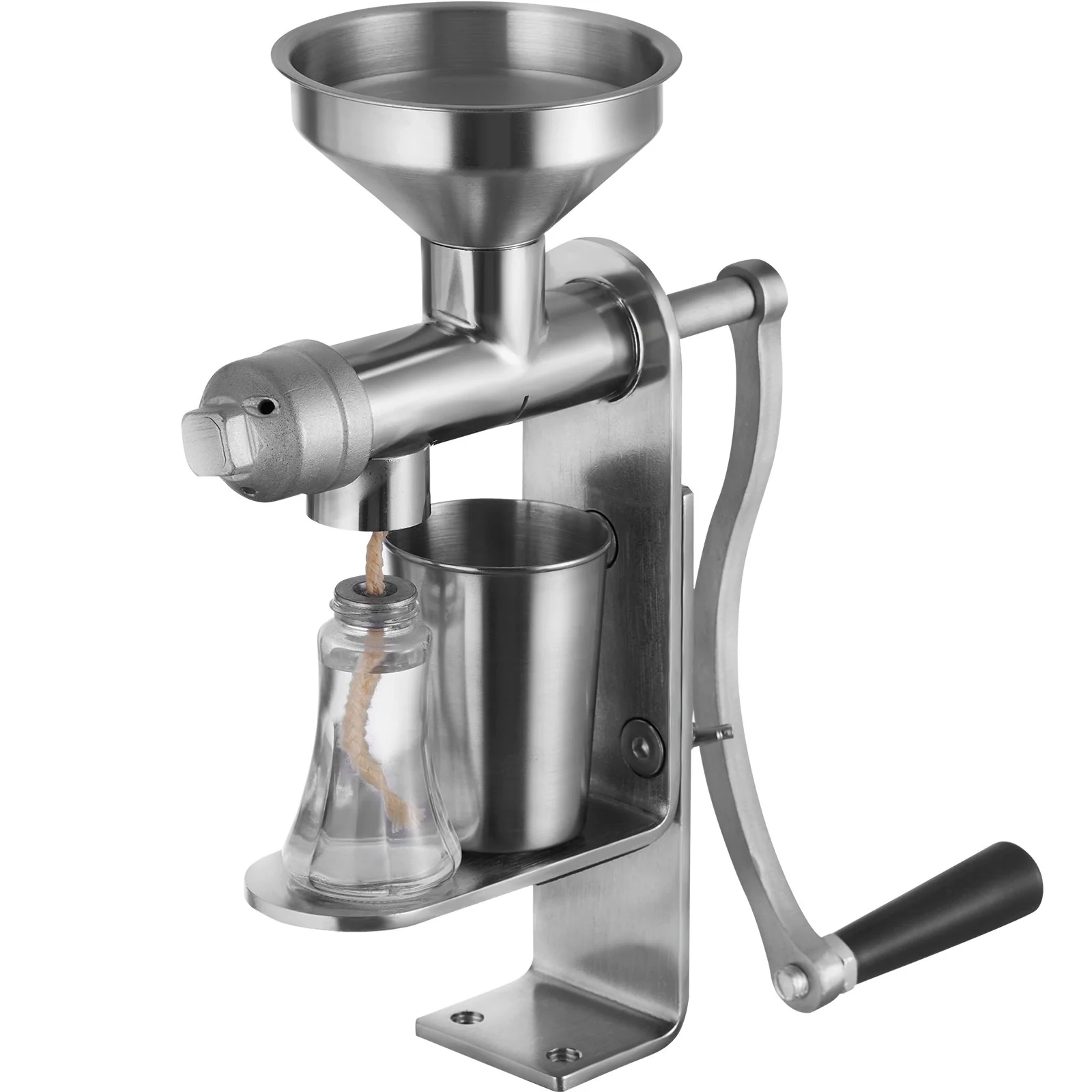 VEVOR Manual Oil Press Machine, Stainless Steel Oil Extractor Machine, Detachable Oil Presser for Effortless Cleaning, Household Oil Expeller for Pressing Peanuts, Sesame Seeds, Rapeseed, Tea Seeds - Image 9