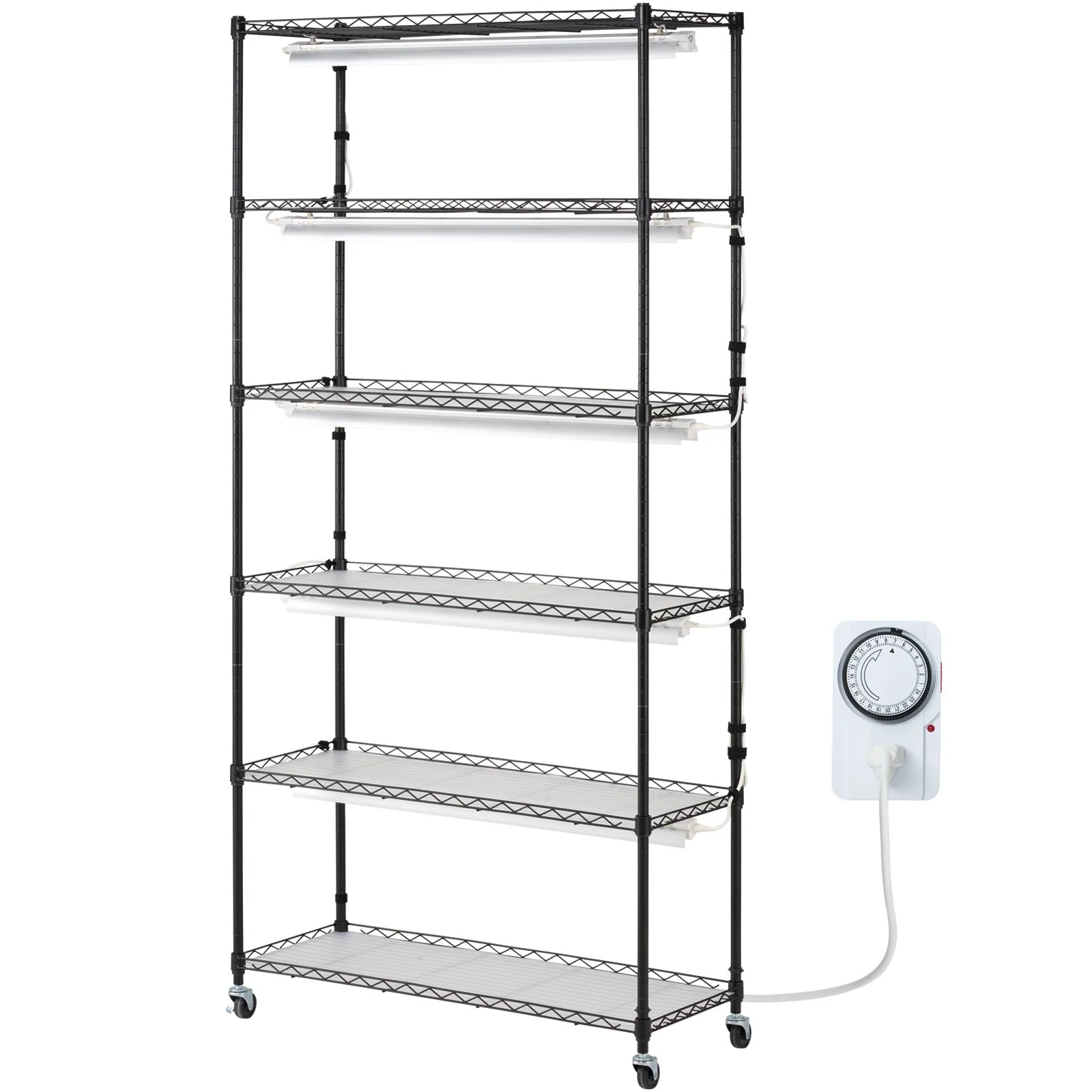 VEVOR Plant Stand with Grow Light 6 Tiers 180W 180 cm Indoor Plant Grow Shelf - Image 9