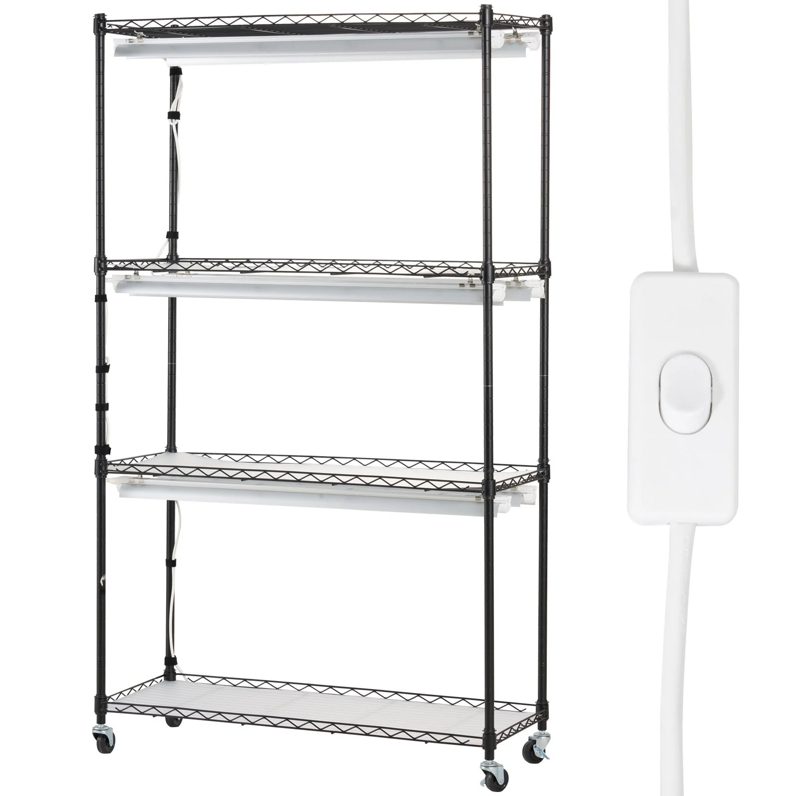 VEVOR Plant Stand with Grow Lights 4 Tiers 180W 150 cm Tall Plant Grow Shelf - Image 9
