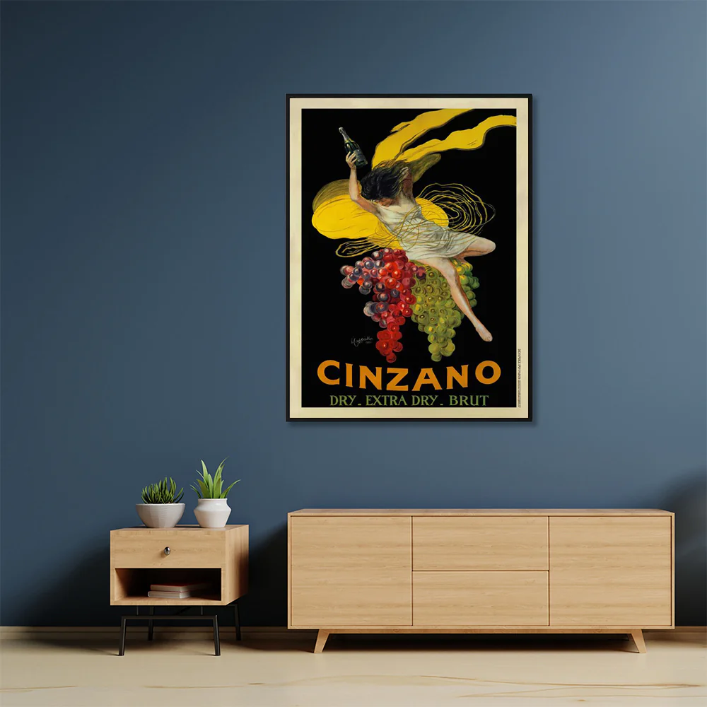 Wall Art 100cmx150cm Cinzano Black Frame Canvas - Image 3
